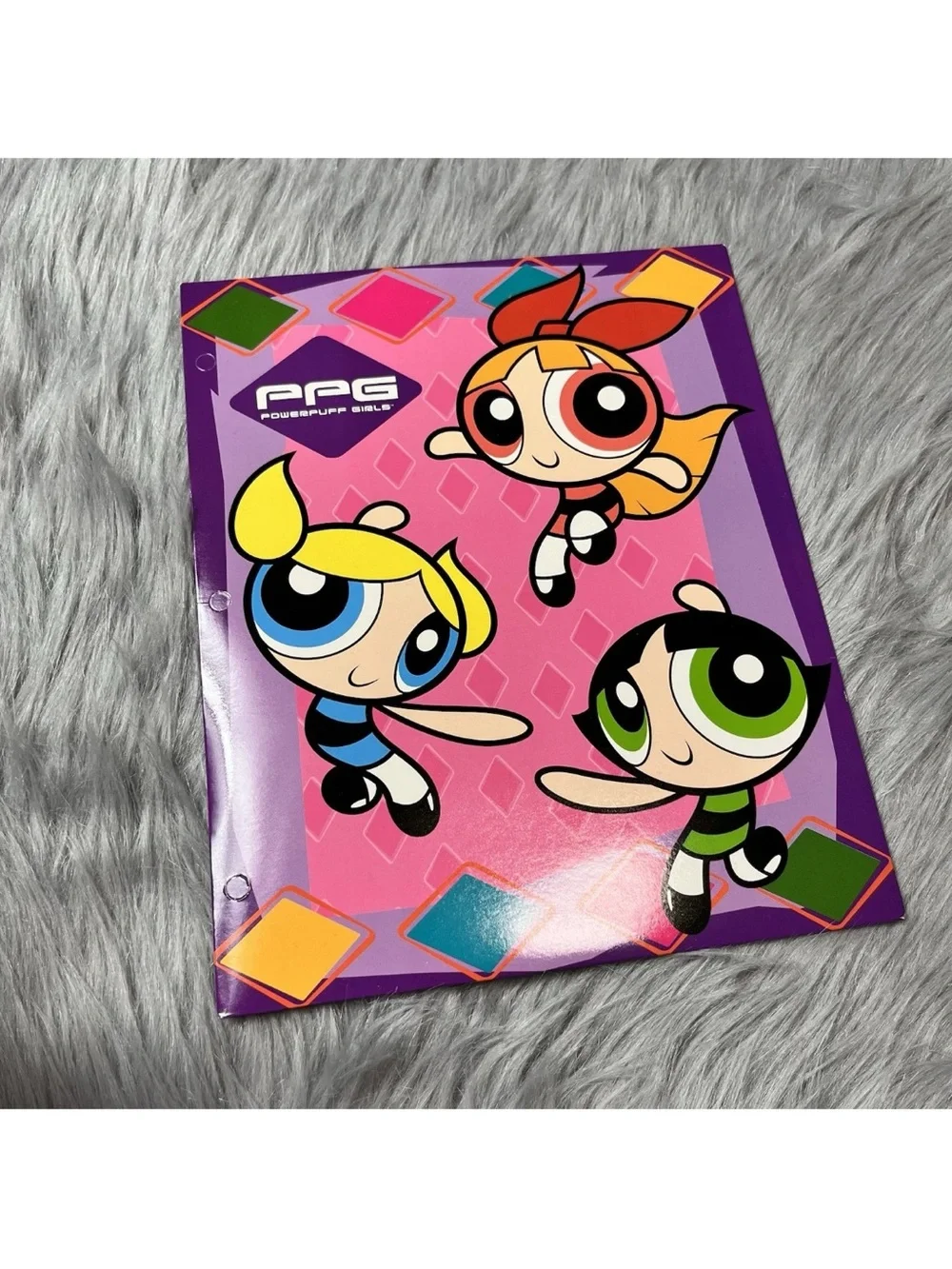 Vintage 2003 Y2K Power Puff Girls School Folder